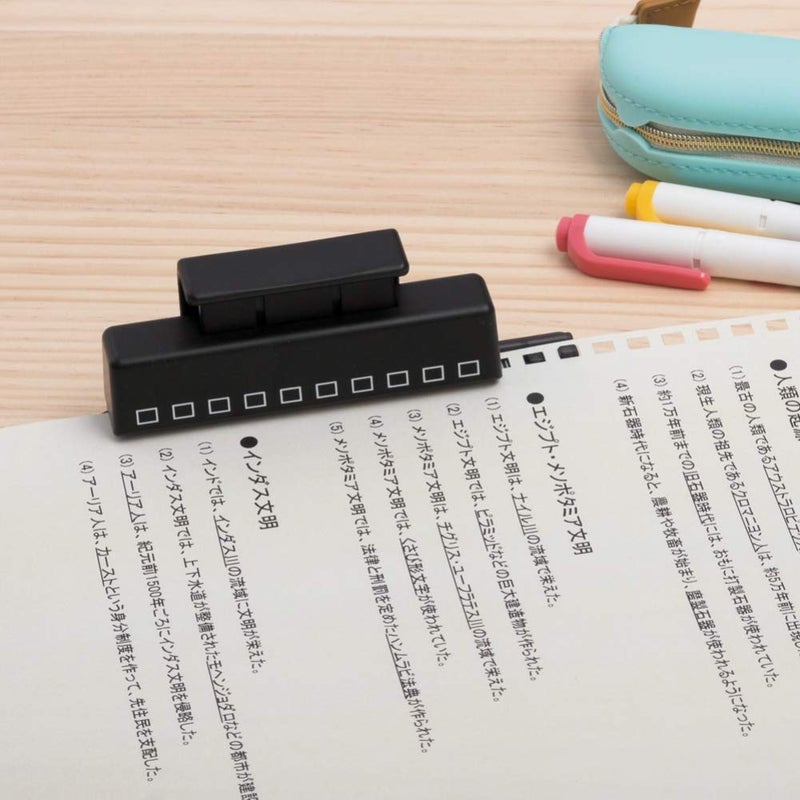 Lihit Lab., One-Third Punch 10 Holes Punch P-1601, Punch for Twist Notes(Japan Import) - Image 3